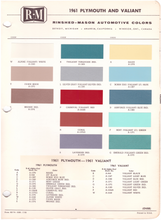 Load image into Gallery viewer, 1960&#39;s Plymouth/Valiant Paint Colors
