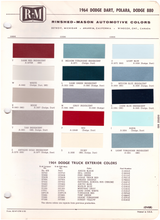 Load image into Gallery viewer, 1960&#39;s Dodge Paint Colors
