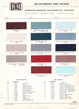 Load image into Gallery viewer, 1960&#39;s Plymouth/Valiant Paint Colors
