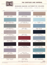 Load image into Gallery viewer, 1960&#39;s Chrysler/Imperial Paint Colors

