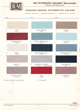 Load image into Gallery viewer, 1960&#39;s Plymouth/Valiant Paint Colors
