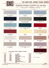 Load image into Gallery viewer, 1960&#39;s Dodge Paint Colors
