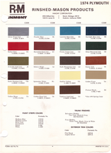 Load image into Gallery viewer, 1970&#39;s Plymouth Paint Colors
