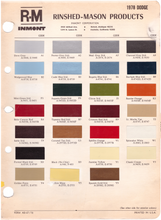 Load image into Gallery viewer, 1970&#39;s Dodge Paint Colors
